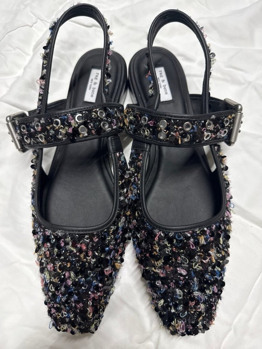 rag & bone ASTRA SLINGBACK - BOUCLE BLACK MULTI
